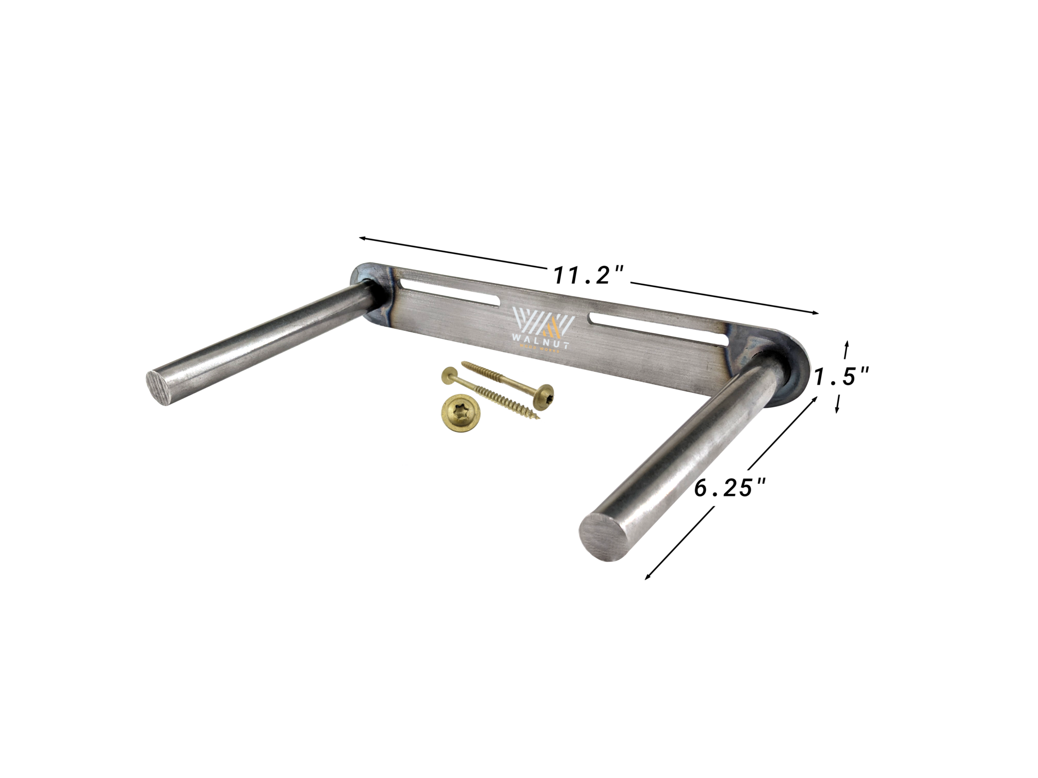 12″ Heavy Duty Floating Shelf Bracket Walnut Wood Works