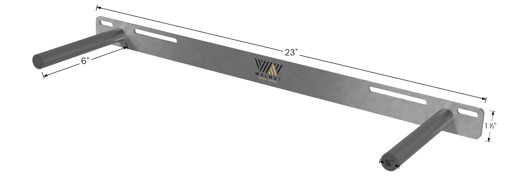 24″ Heavy Duty Floating Shelf Bracket Walnut Wood Works